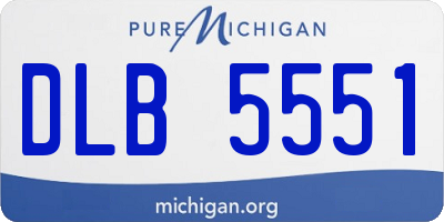 MI license plate DLB5551