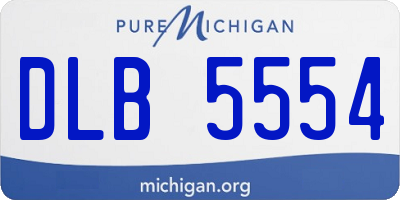 MI license plate DLB5554