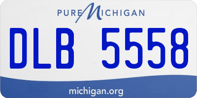 MI license plate DLB5558