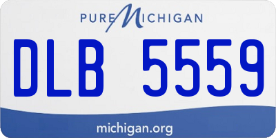 MI license plate DLB5559