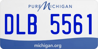 MI license plate DLB5561