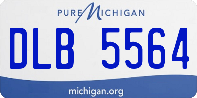 MI license plate DLB5564