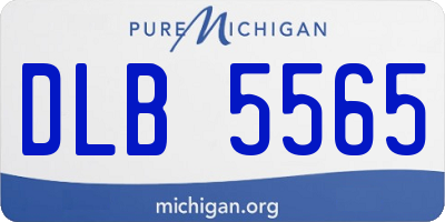 MI license plate DLB5565