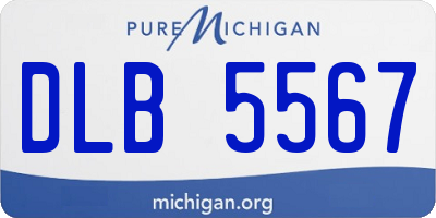 MI license plate DLB5567