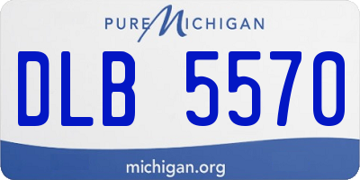MI license plate DLB5570