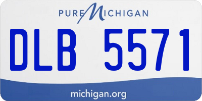 MI license plate DLB5571