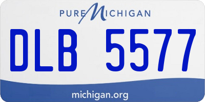 MI license plate DLB5577