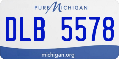 MI license plate DLB5578