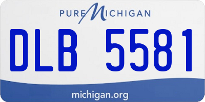 MI license plate DLB5581