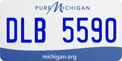 MI license plate DLB5590