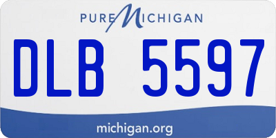 MI license plate DLB5597
