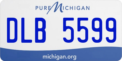 MI license plate DLB5599