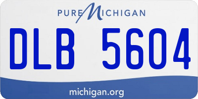 MI license plate DLB5604