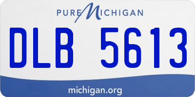 MI license plate DLB5613