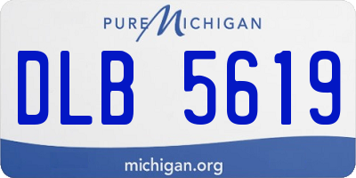 MI license plate DLB5619