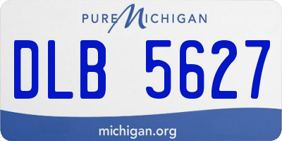 MI license plate DLB5627