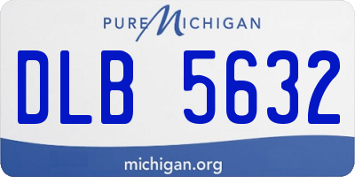 MI license plate DLB5632