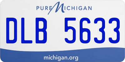MI license plate DLB5633