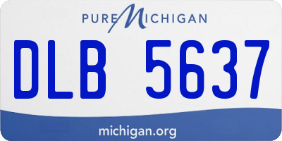MI license plate DLB5637