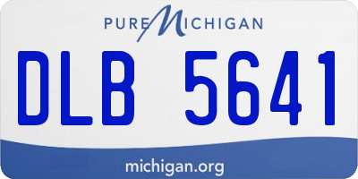 MI license plate DLB5641