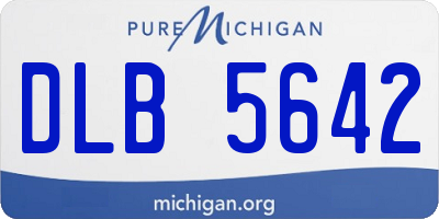 MI license plate DLB5642