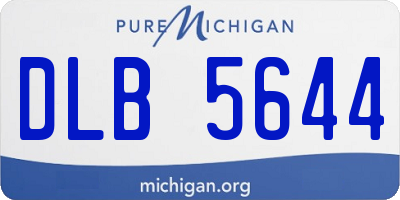 MI license plate DLB5644