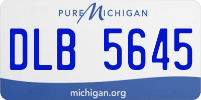 MI license plate DLB5645