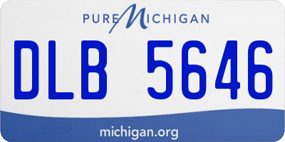 MI license plate DLB5646