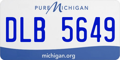 MI license plate DLB5649