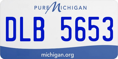 MI license plate DLB5653