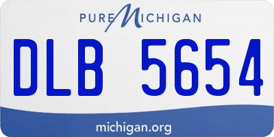 MI license plate DLB5654