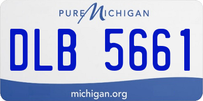 MI license plate DLB5661