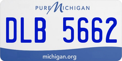MI license plate DLB5662