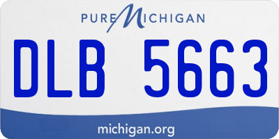 MI license plate DLB5663