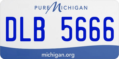 MI license plate DLB5666