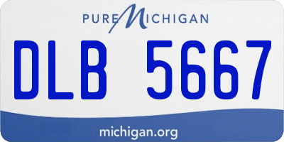 MI license plate DLB5667