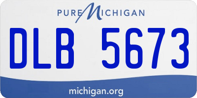 MI license plate DLB5673