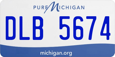 MI license plate DLB5674