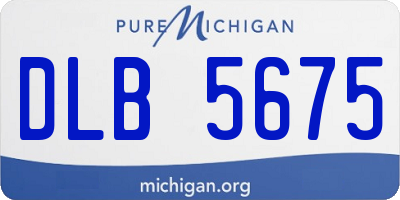 MI license plate DLB5675