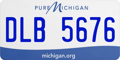 MI license plate DLB5676
