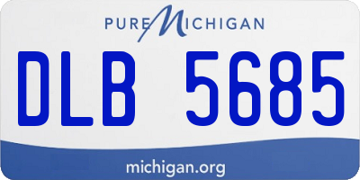 MI license plate DLB5685