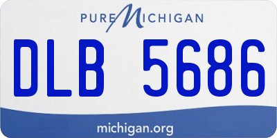 MI license plate DLB5686