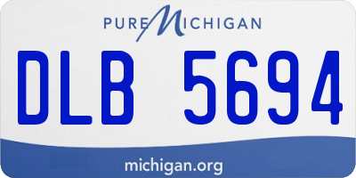 MI license plate DLB5694