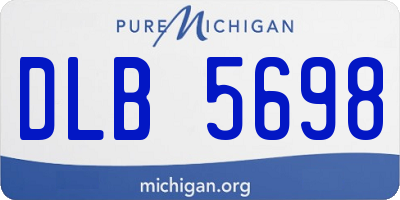 MI license plate DLB5698