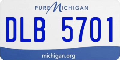 MI license plate DLB5701