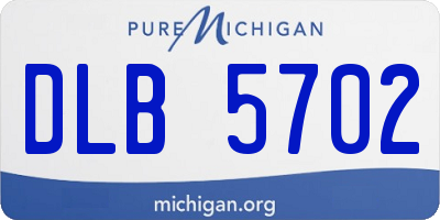 MI license plate DLB5702