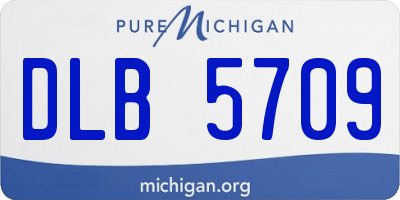 MI license plate DLB5709