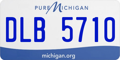 MI license plate DLB5710