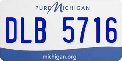 MI license plate DLB5716