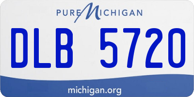 MI license plate DLB5720
